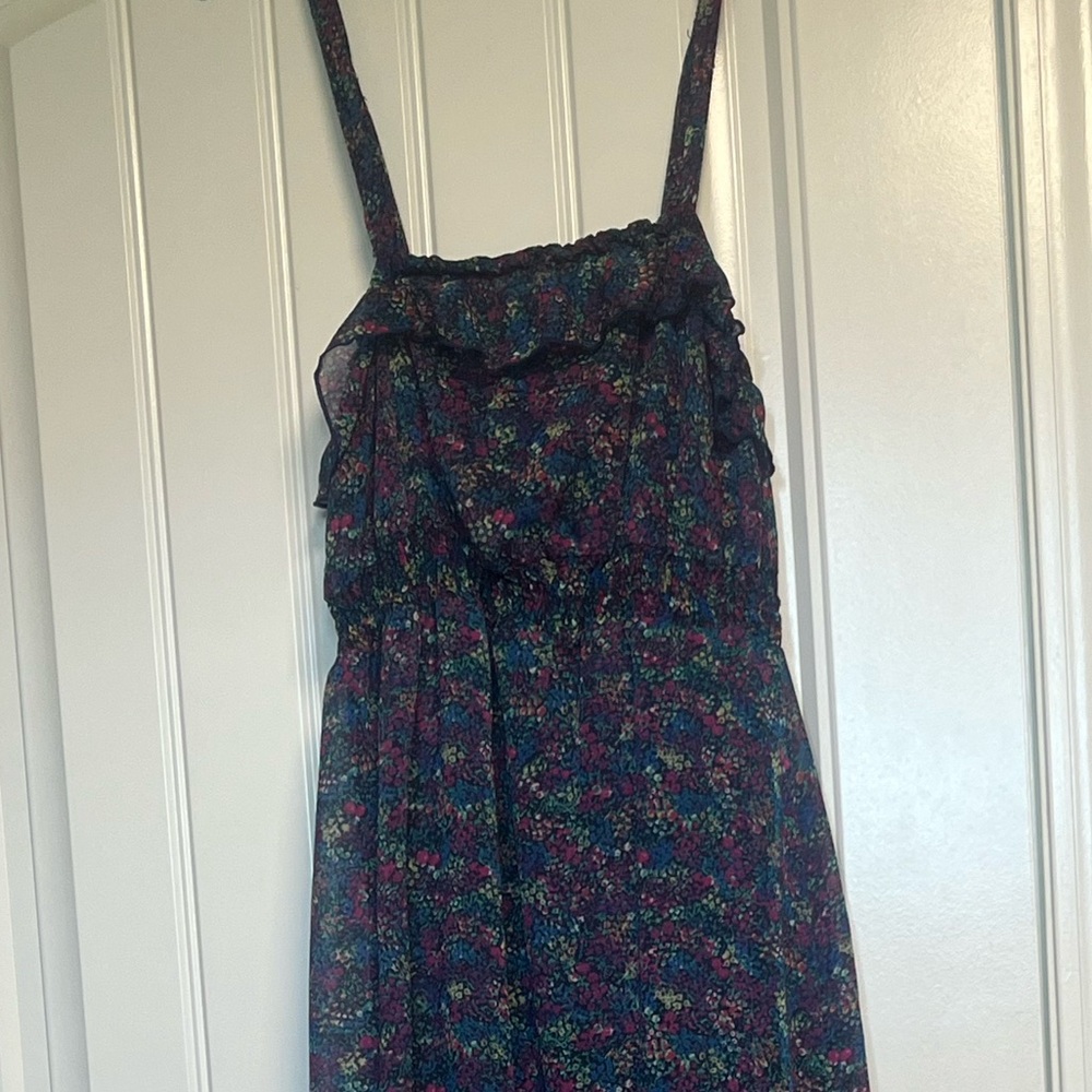 Dark blue floral dress